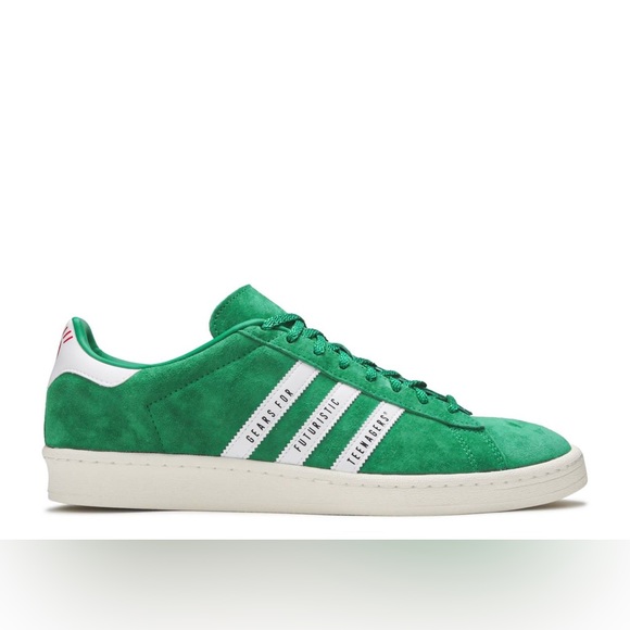 Adidas Campus x Human made Green suede Mens size 7 - Picture 3 of 12